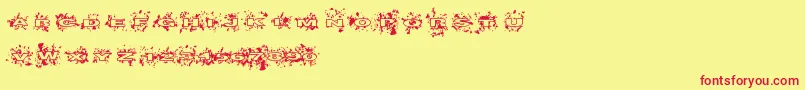 Splatish Font – Red Fonts on Yellow Background