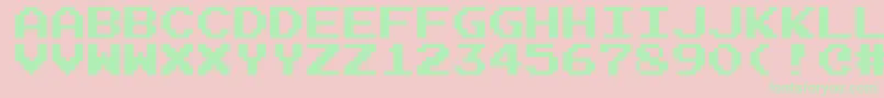 Emulogic Font – Green Fonts on Pink Background