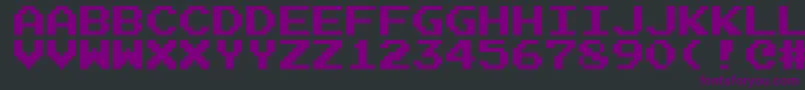 Emulogic Font – Purple Fonts on Black Background