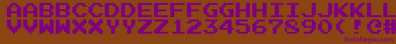 Шрифт Emulogic – фиолетовые шрифты на коричневом фоне