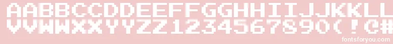Emulogic Font – White Fonts on Pink Background