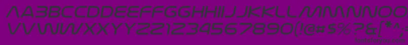 NasalizationexltItalic Font – Black Fonts on Purple Background