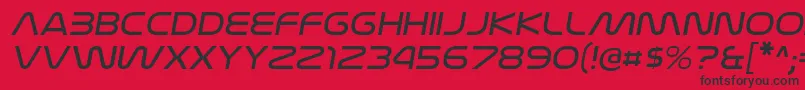 NasalizationexltItalic Font – Black Fonts on Red Background