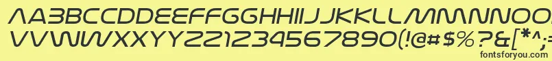 NasalizationexltItalic Font – Black Fonts on Yellow Background