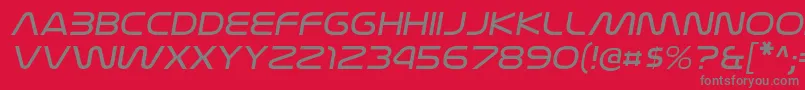 NasalizationexltItalic Font – Gray Fonts on Red Background