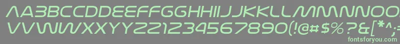 NasalizationexltItalic Font – Green Fonts on Gray Background