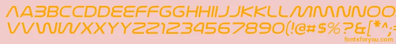 NasalizationexltItalic Font – Orange Fonts on Pink Background