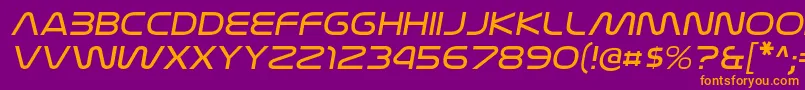 NasalizationexltItalic Font – Orange Fonts on Purple Background