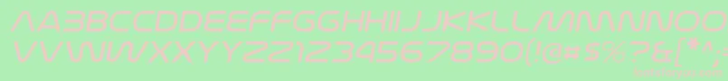 NasalizationexltItalic Font – Pink Fonts on Green Background