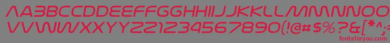 NasalizationexltItalic Font – Red Fonts on Gray Background