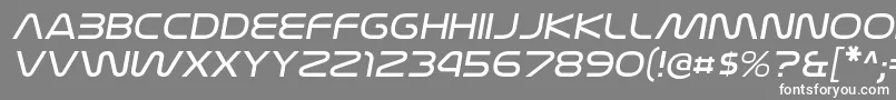 NasalizationexltItalic Font – White Fonts on Gray Background