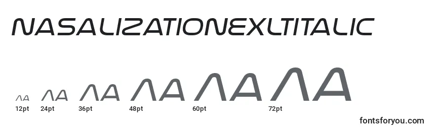 NasalizationexltItalic Font Sizes