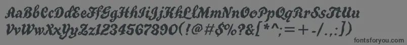 Truegritc Font – Black Fonts on Gray Background