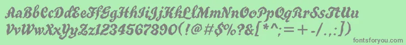 Truegritc-Schriftart – Graue Schriften auf grünem Hintergrund