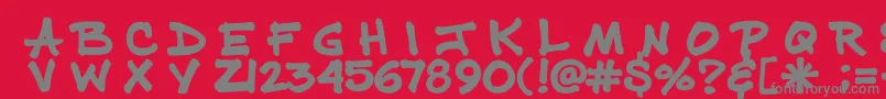 フォントPrizmafine – 赤い背景に灰色の文字