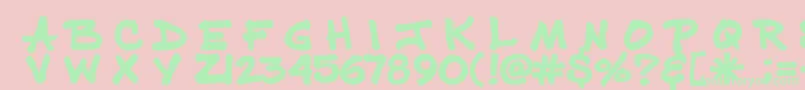 Prizmafine Font – Green Fonts on Pink Background