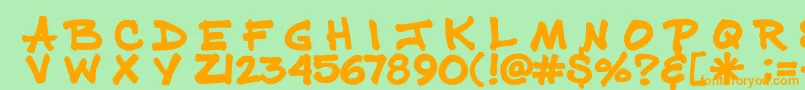 Prizmafine Font – Orange Fonts on Green Background