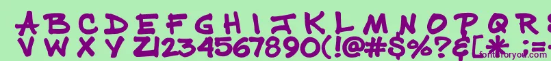 Prizmafine Font – Purple Fonts on Green Background
