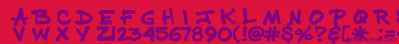 Prizmafine Font – Purple Fonts on Red Background