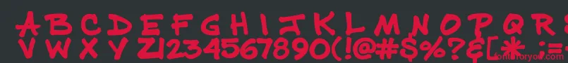 Prizmafine Font – Red Fonts on Black Background