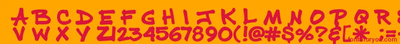 Prizmafine Font – Red Fonts on Orange Background