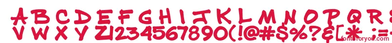 Prizmafine Font – Red Fonts on White Background