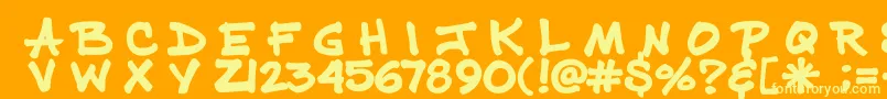 Шрифт Prizmafine – жёлтые шрифты на оранжевом фоне