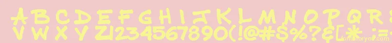 Prizmafine Font – Yellow Fonts on Pink Background