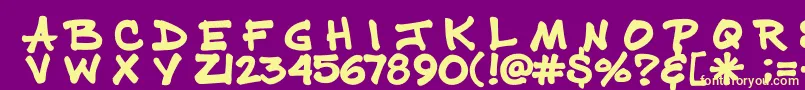 Prizmafine Font – Yellow Fonts on Purple Background
