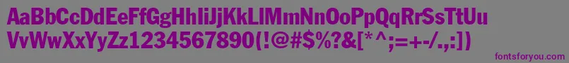 Шрифт FranklinGothicLtCondensed – фиолетовые шрифты на сером фоне