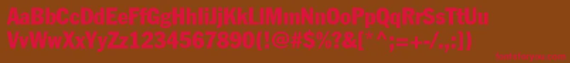 FranklinGothicLtCondensed Font – Red Fonts on Brown Background