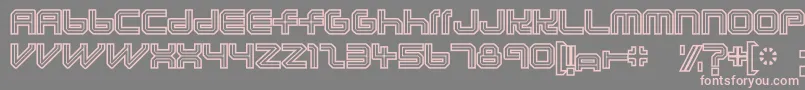 Lunaurora-Schriftart – Rosa Schriften auf grauem Hintergrund