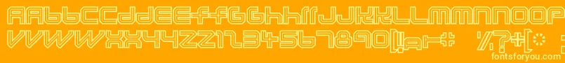 フォントLunaurora – オレンジの背景に黄色の文字
