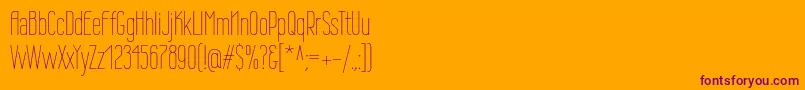 Wireone-Schriftart – Violette Schriften auf orangefarbenem Hintergrund