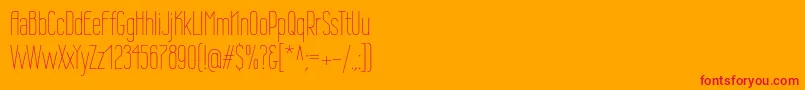 Wireone Font – Red Fonts on Orange Background