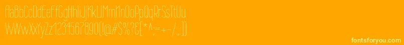 Wireone Font – Yellow Fonts on Orange Background