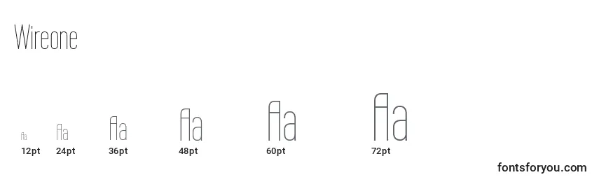 Wireone Font Sizes