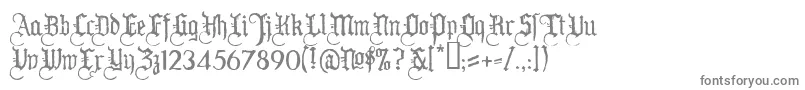 フォントWw2blackletterHplhs – 白い背景に灰色の文字