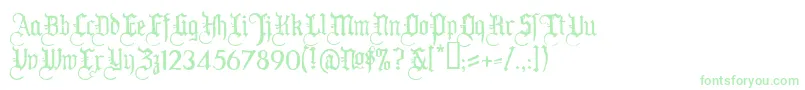 Ww2blackletterHplhs Font – Green Fonts on White Background