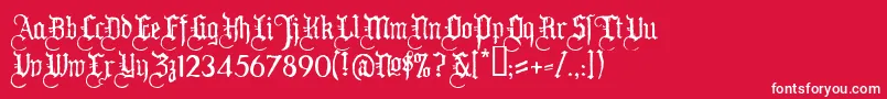Ww2blackletterHplhs Font – White Fonts on Red Background