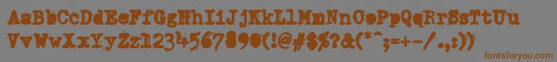 DumboldtypewriterAlternateheavy Font – Brown Fonts on Gray Background