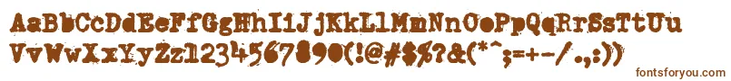 Шрифт DumboldtypewriterAlternateheavy – коричневые шрифты на белом фоне