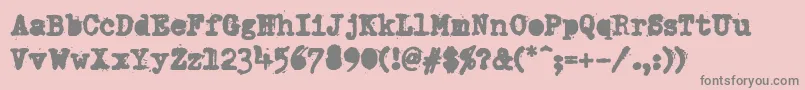 DumboldtypewriterAlternateheavy Font – Gray Fonts on Pink Background