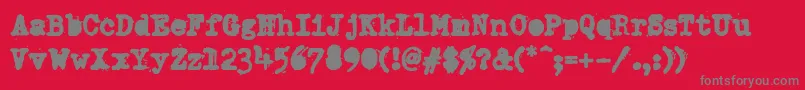 DumboldtypewriterAlternateheavy Font – Gray Fonts on Red Background