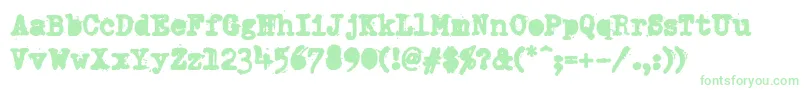 DumboldtypewriterAlternateheavy Font – Green Fonts on White Background