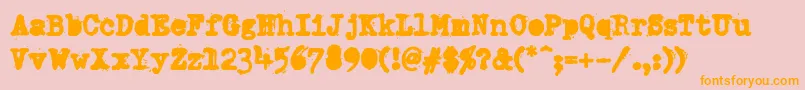 DumboldtypewriterAlternateheavy Font – Orange Fonts on Pink Background