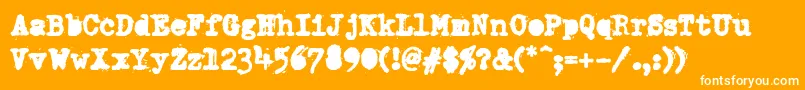 DumboldtypewriterAlternateheavy Font – White Fonts on Orange Background