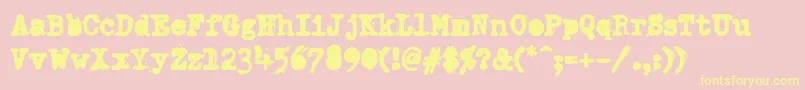 DumboldtypewriterAlternateheavy Font – Yellow Fonts on Pink Background