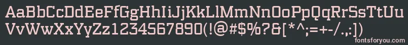 Шрифт PfsynchproRegular – розовые шрифты на чёрном фоне