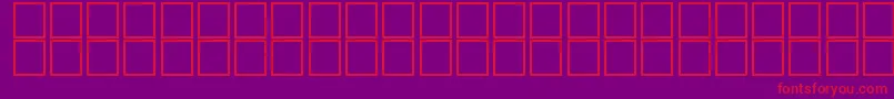 フォントBasem4 – 紫の背景に赤い文字